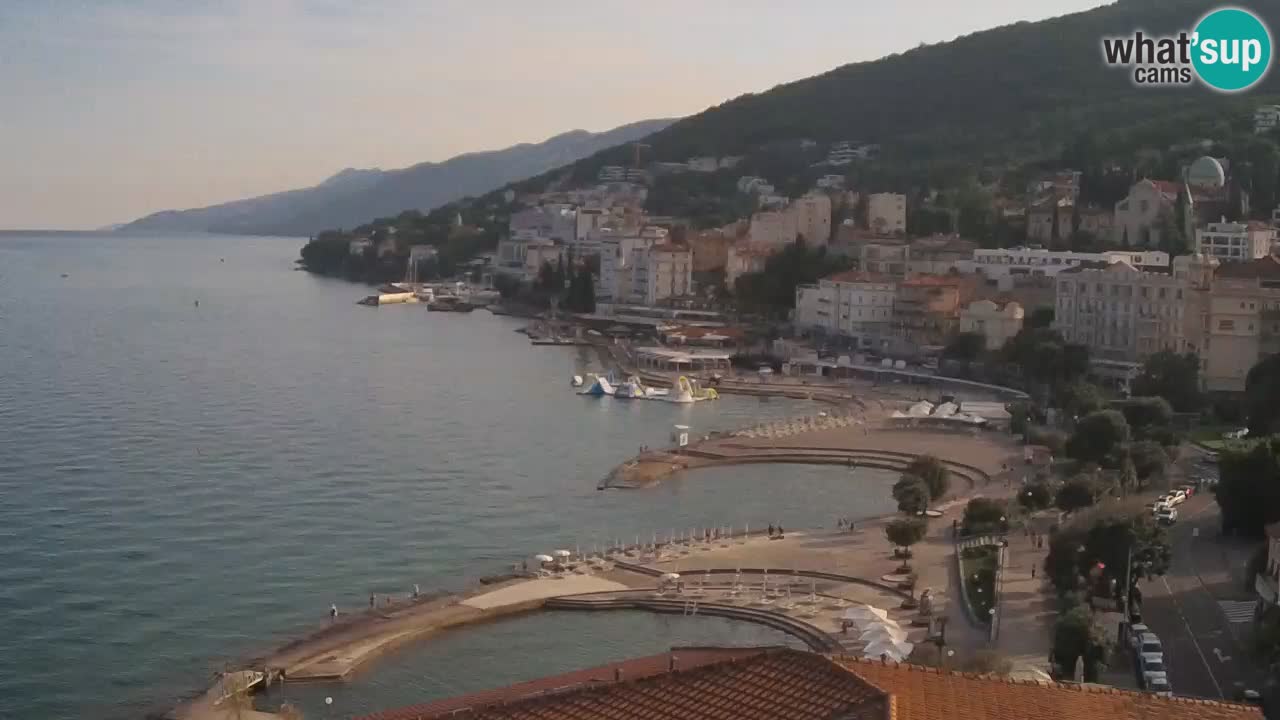 Opatija webcam – Panorama from the Hotel Milenij