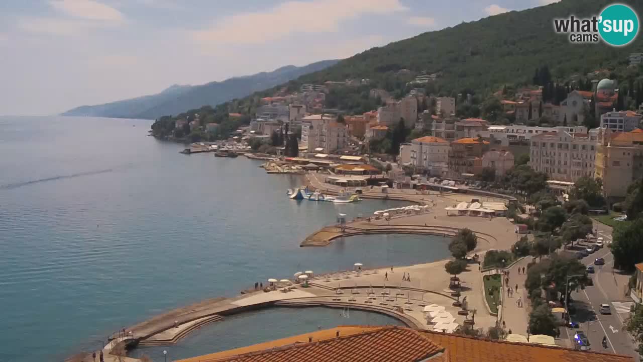 Opatija webcam – Panorama from the Hotel Milenij