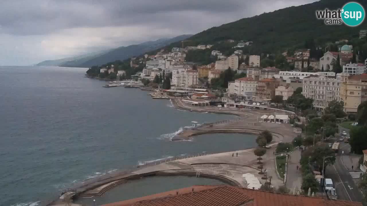 Opatija webcam – Panorama from the Hotel Milenij