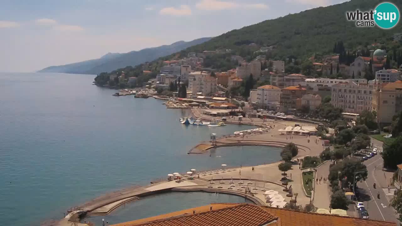 Opatija webcam – Panorama from the Hotel Milenij