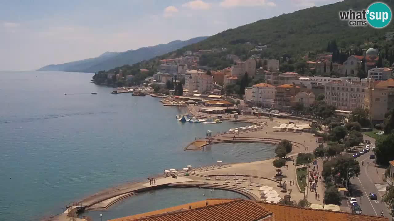 Opatija webcam – Panorama from the Hotel Milenij
