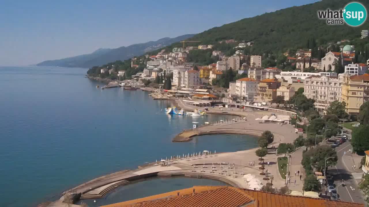 Opatija webcam – Panorama from the Hotel Milenij
