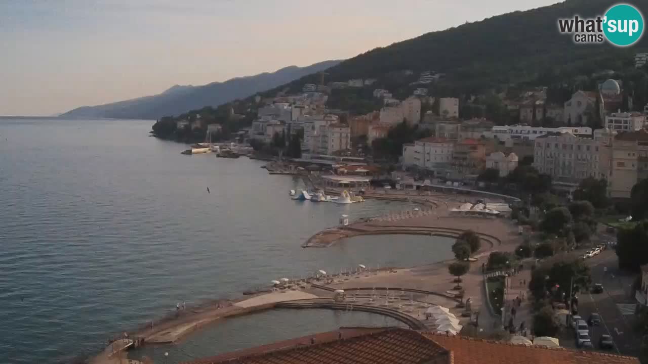 Opatija webcam – Panorama from the Hotel Milenij
