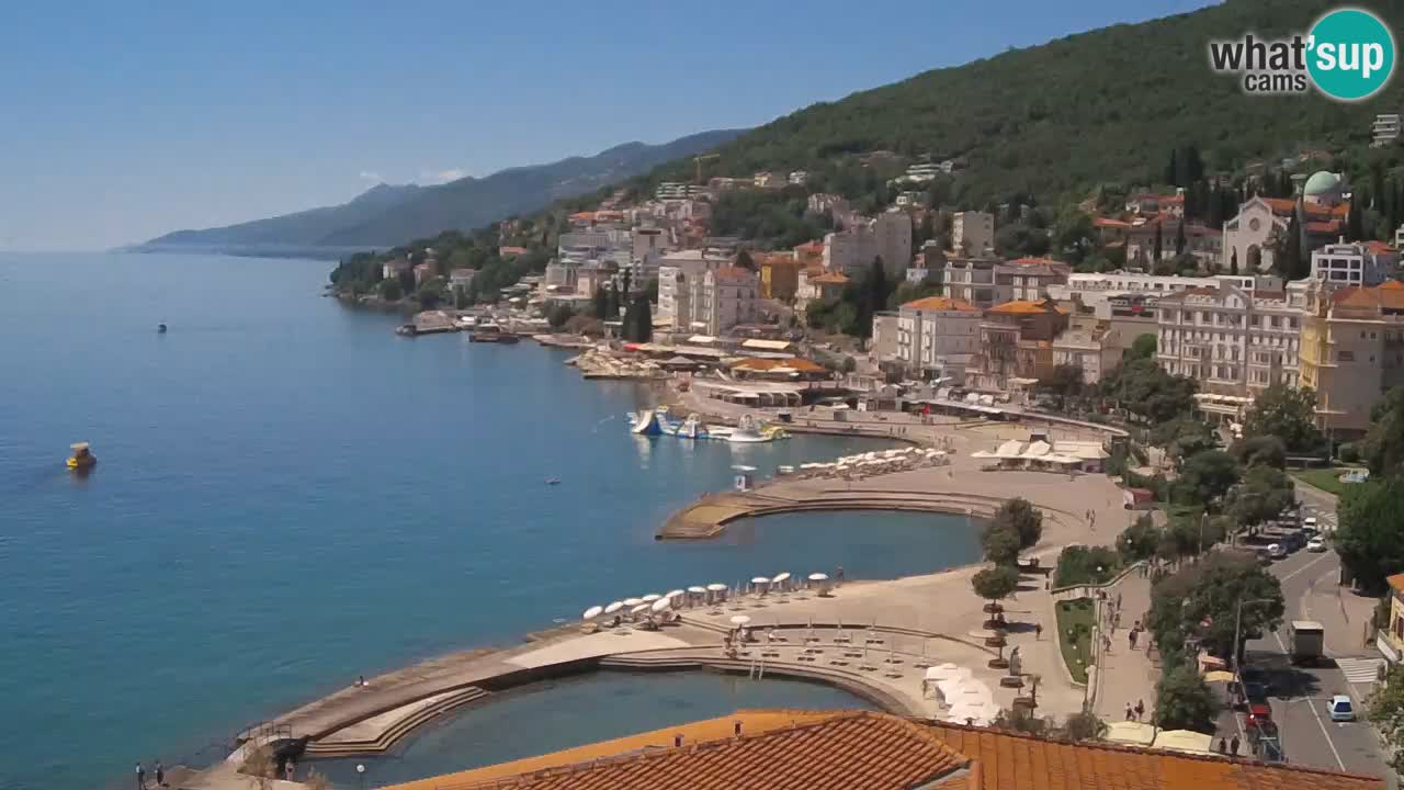 Opatija webcam – Panorama from the Hotel Milenij