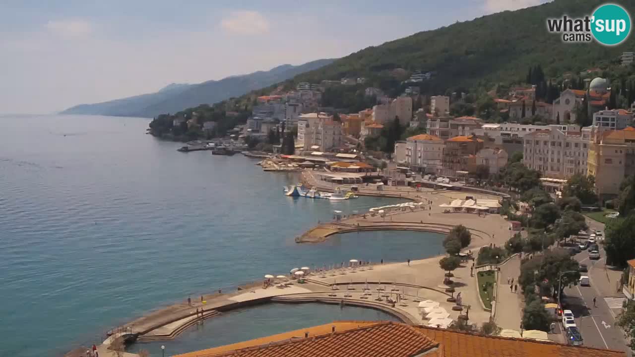 Opatija webcam – Panorama from the Hotel Milenij