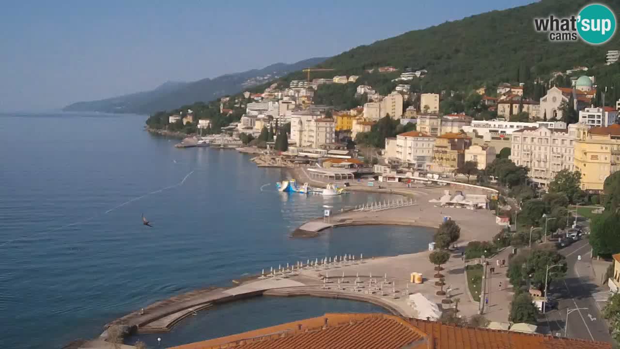 Opatija webcam – Panorama from the Hotel Milenij