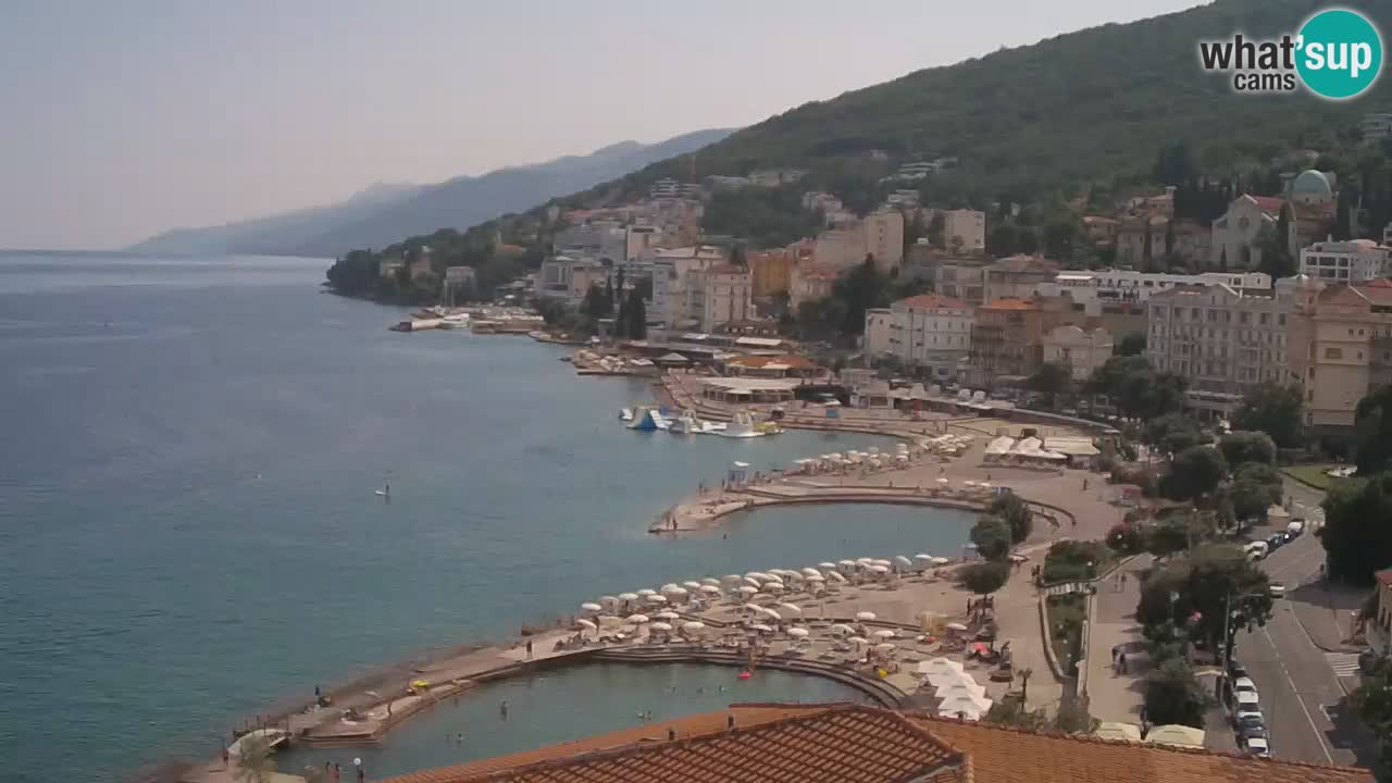 Opatija webcam – Panorama from the Hotel Milenij