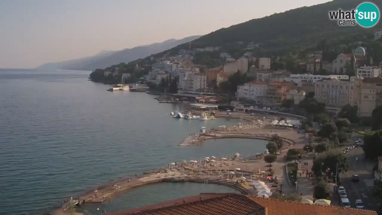 Opatija webcam – Panorama from the Hotel Milenij