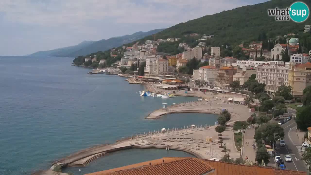 Opatija webcam – Panorama from the Hotel Milenij