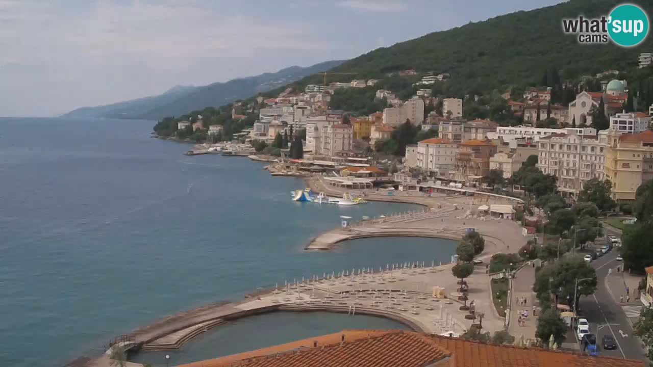 Opatija webcam – Panorama from the Hotel Milenij
