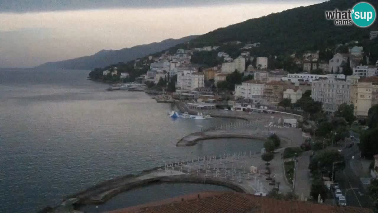 Opatija webcam – Panorama from the Hotel Milenij