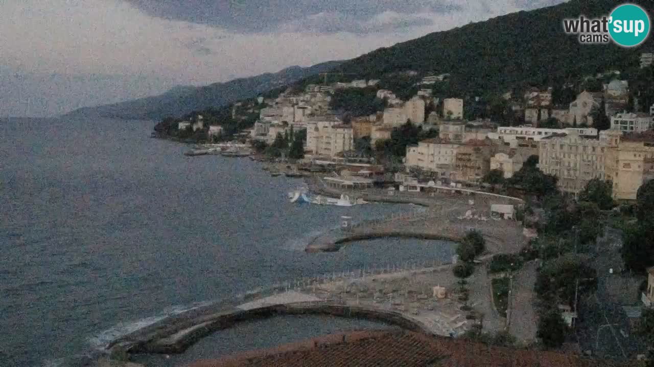 Opatija webcam – Panorama from the Hotel Milenij