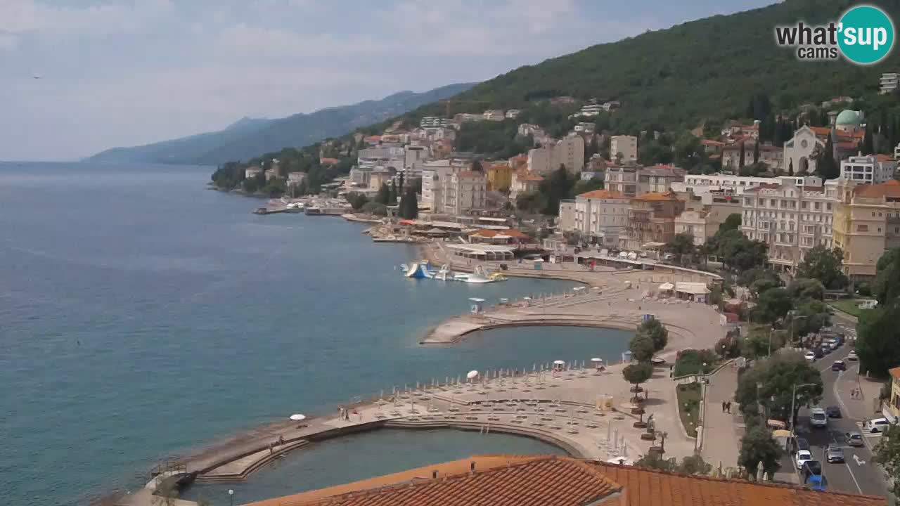Opatija webcam – Panorama from the Hotel Milenij