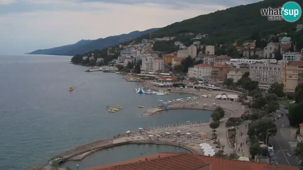 Opatija webcam – Panorama from the Hotel Milenij
