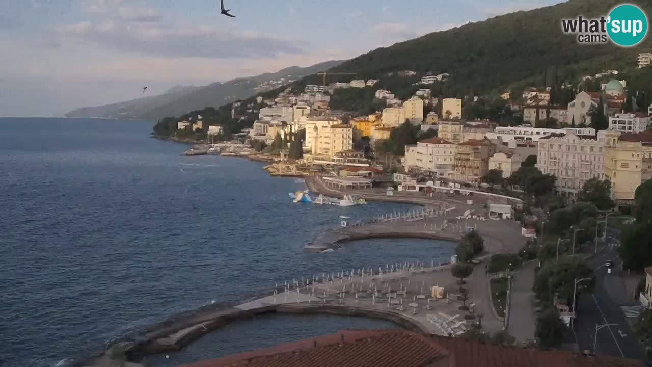 Opatija webcam – Panorama from the Hotel Milenij