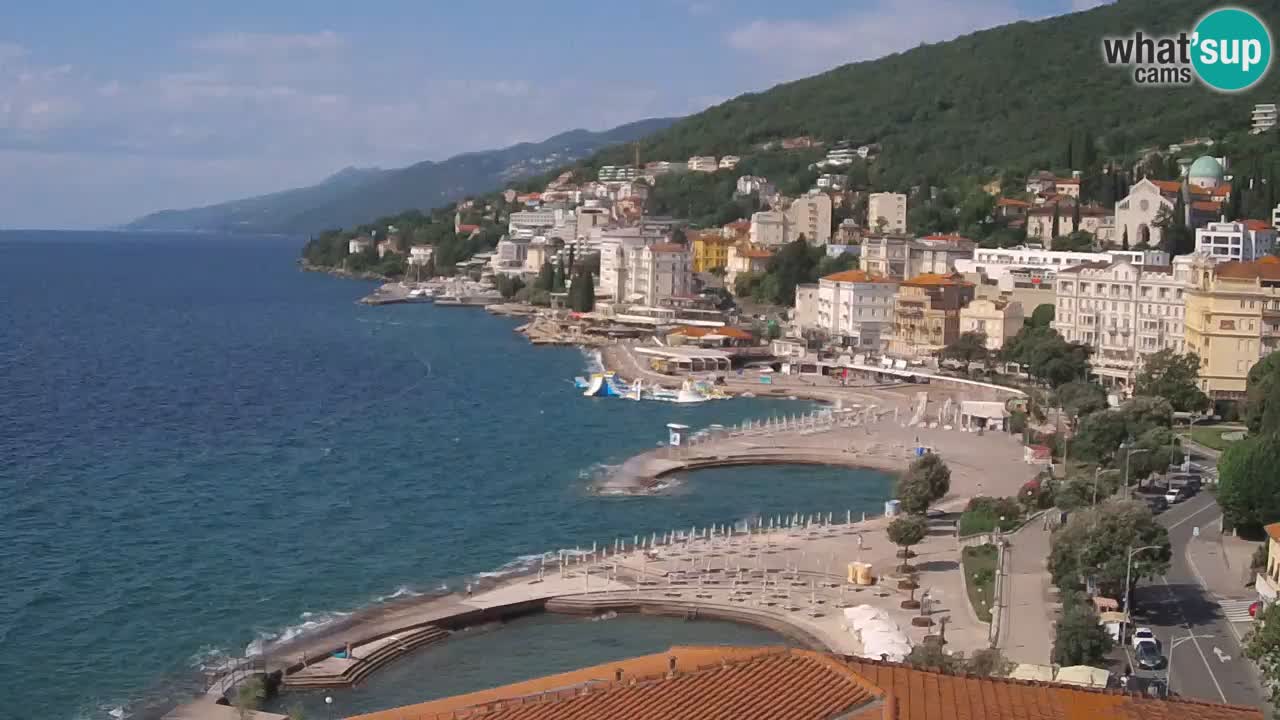 Opatija webcam – Panorama from the Hotel Milenij