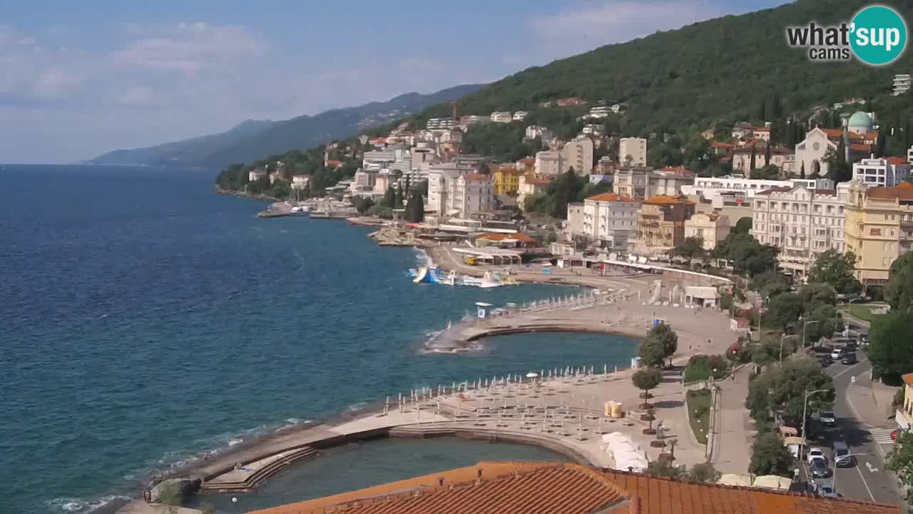 Opatija webcam – Panorama from the Hotel Milenij
