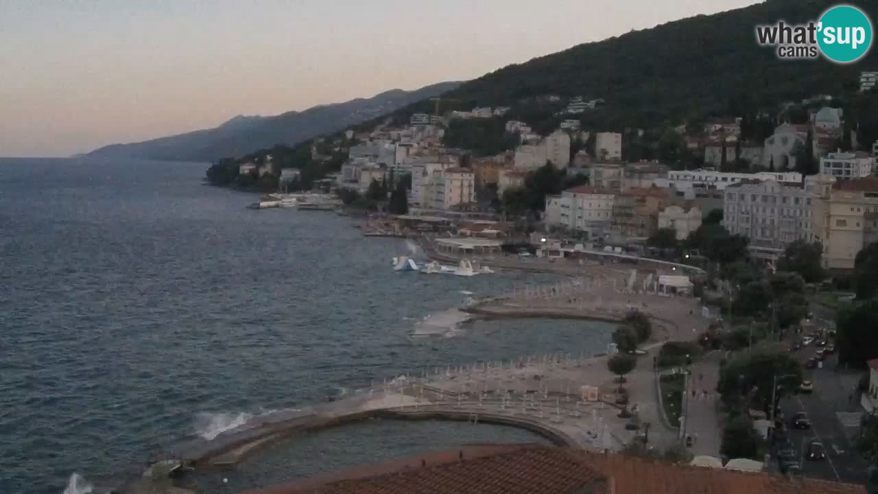 Opatija webcam – Panorama from the Hotel Milenij