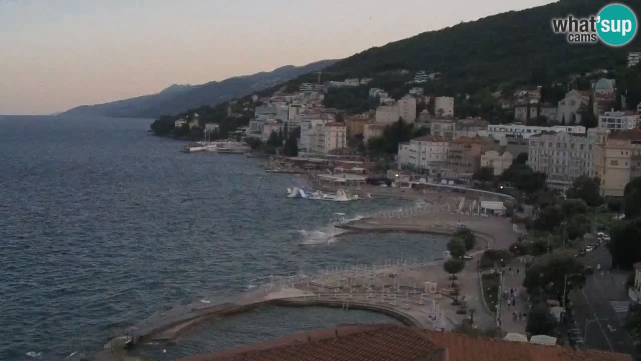 Opatija webcam – Panorama from the Hotel Milenij