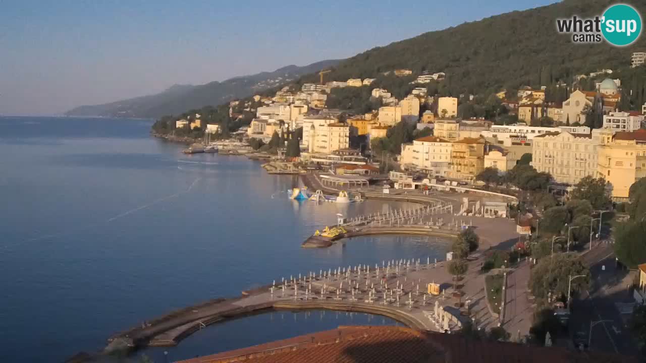 Opatija webcam – Panorama from the Hotel Milenij