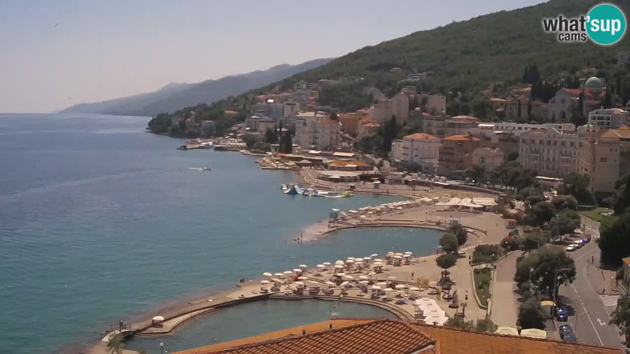 Opatija webcam – Panorama from the Hotel Milenij