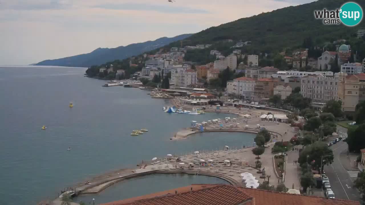 Opatija webcam – Panorama from the Hotel Milenij