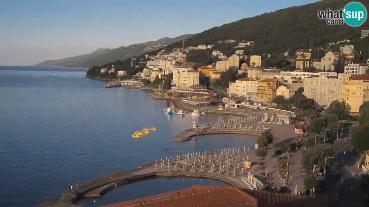 Opatija webcam – Panorama from the Hotel Milenij