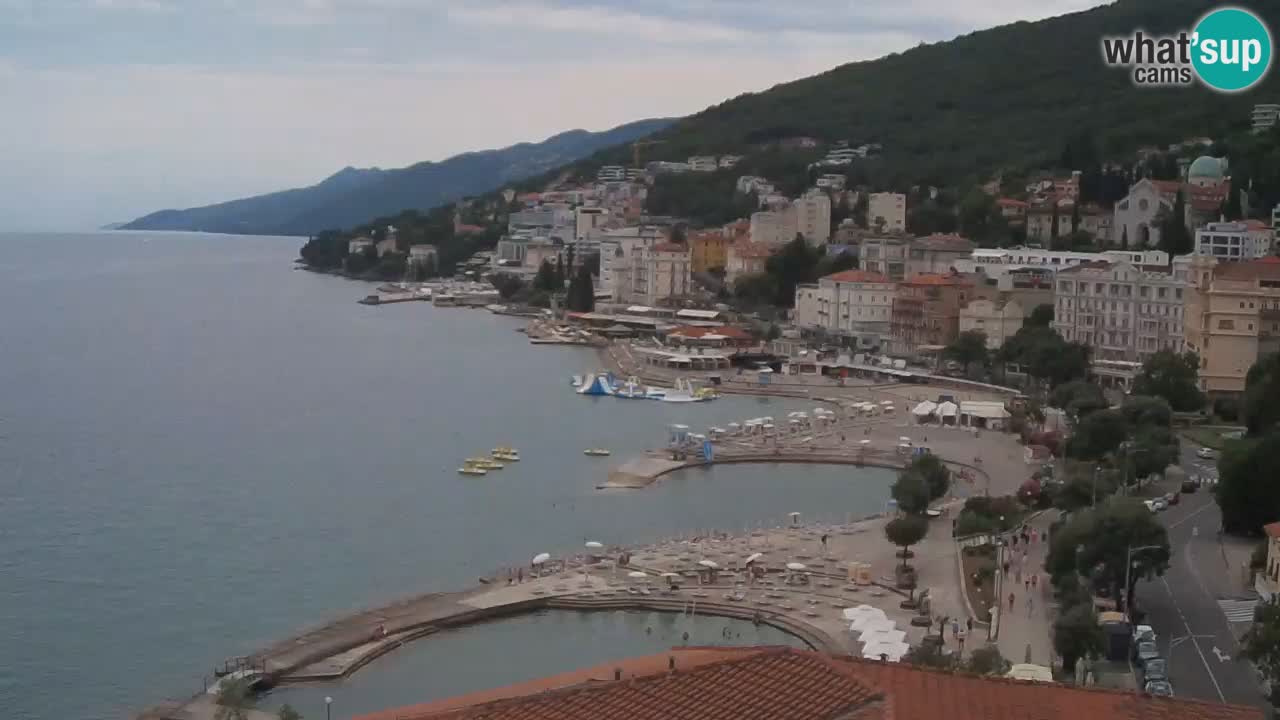 Opatija webcam – Panorama from the Hotel Milenij