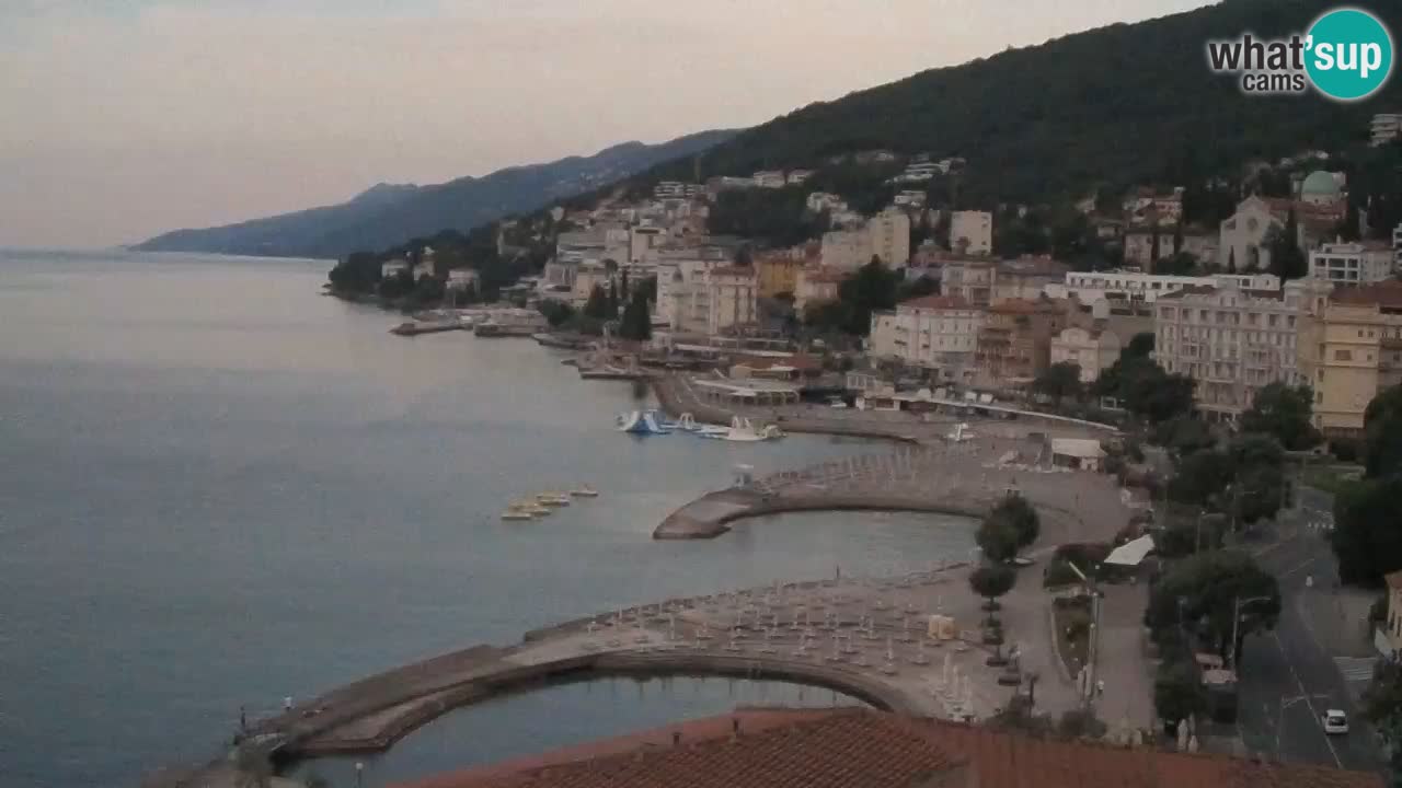 Opatija webcam – Panorama from the Hotel Milenij