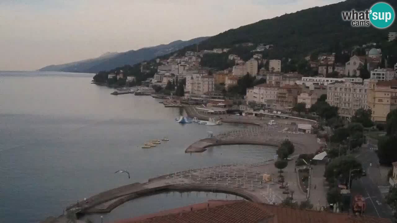 Opatija webcam – Panorama from the Hotel Milenij