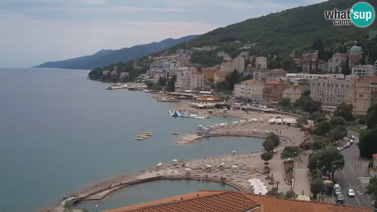 Opatija webcam – Panorama from the Hotel Milenij