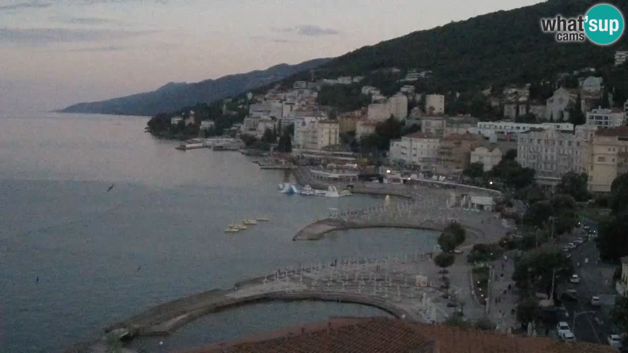 Opatija webcam – Panorama from the Hotel Milenij