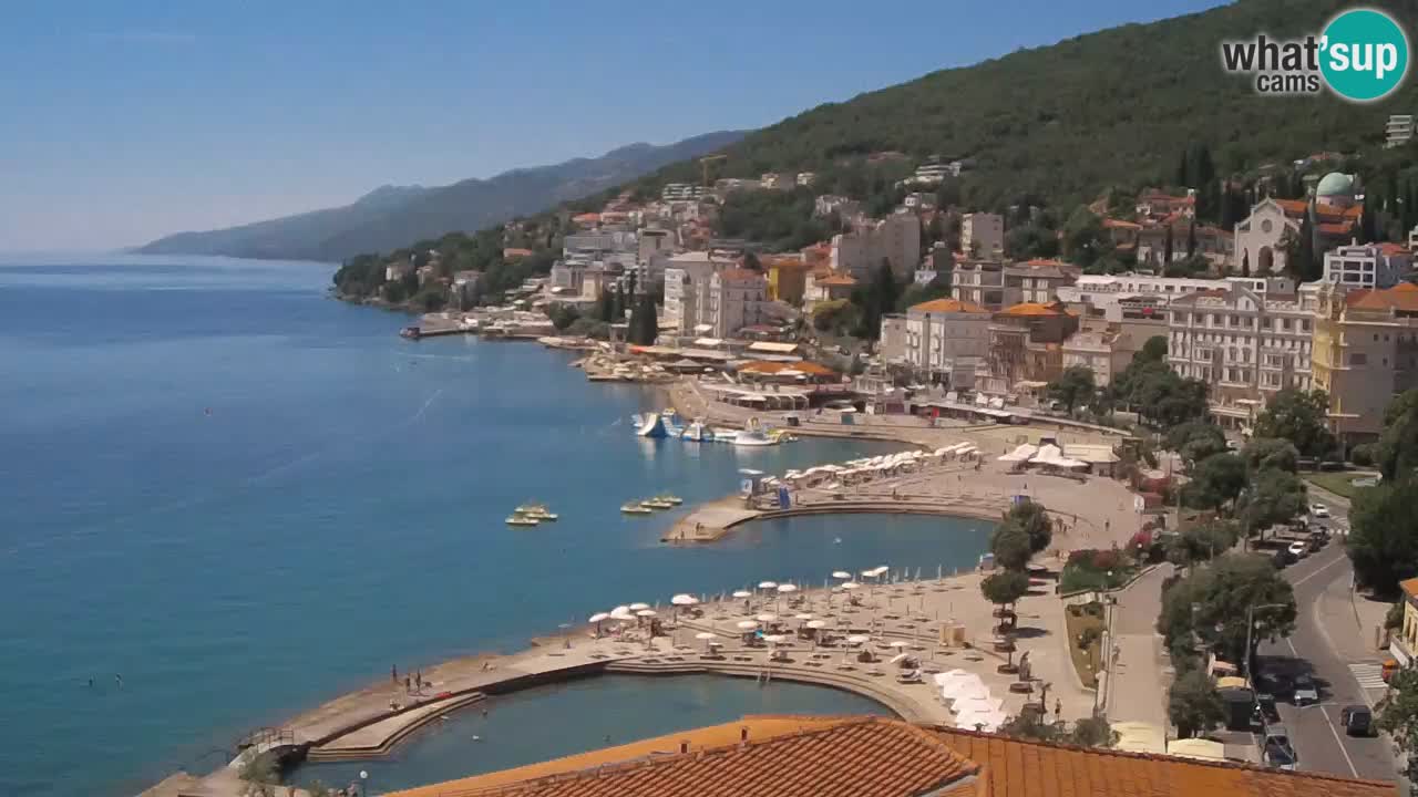 Opatija webcam – Panorama from the Hotel Milenij