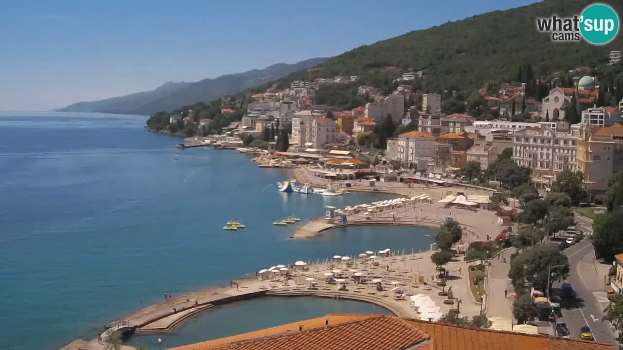 Opatija webcam – Panorama from the Hotel Milenij
