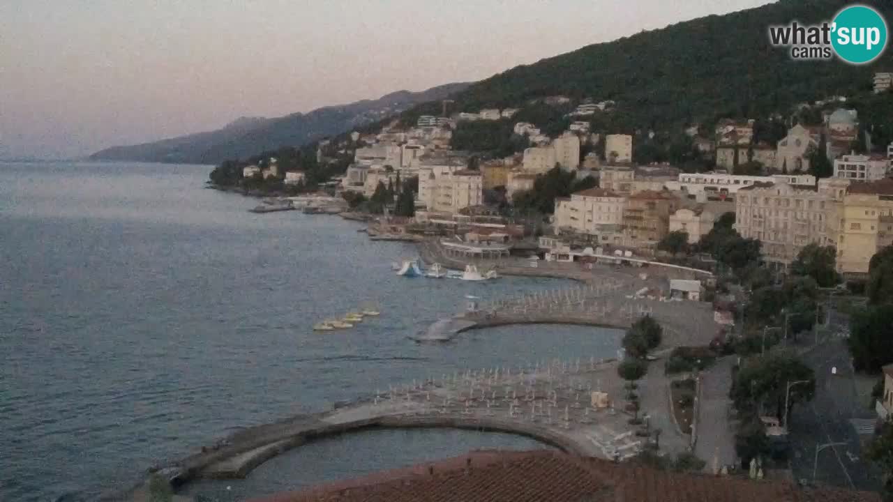 Opatija webcam – Panorama from the Hotel Milenij