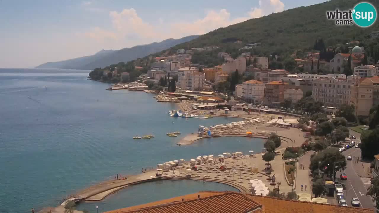 Opatija webcam – Panorama from the Hotel Milenij