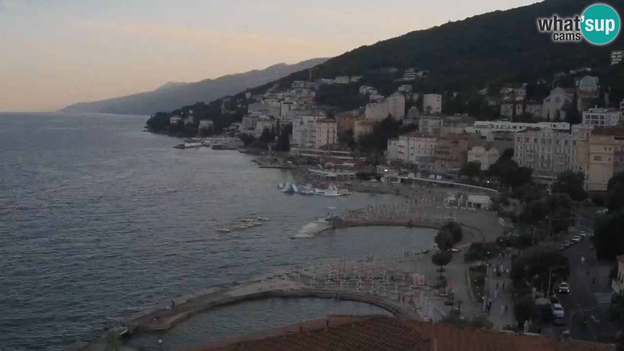 Opatija webcam – Panorama from the Hotel Milenij
