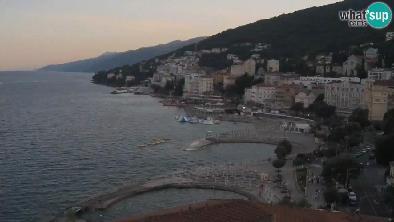 Opatija webcam – Panorama from the Hotel Milenij