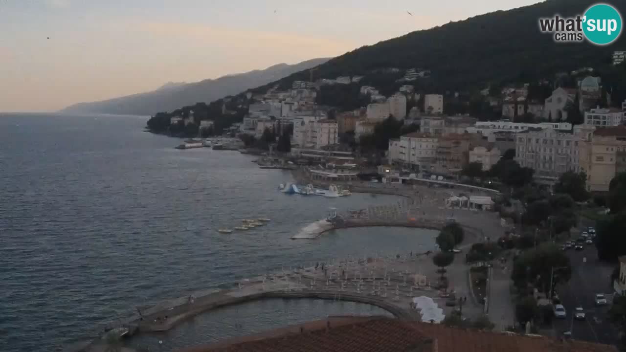 Opatija webcam – Panorama from the Hotel Milenij