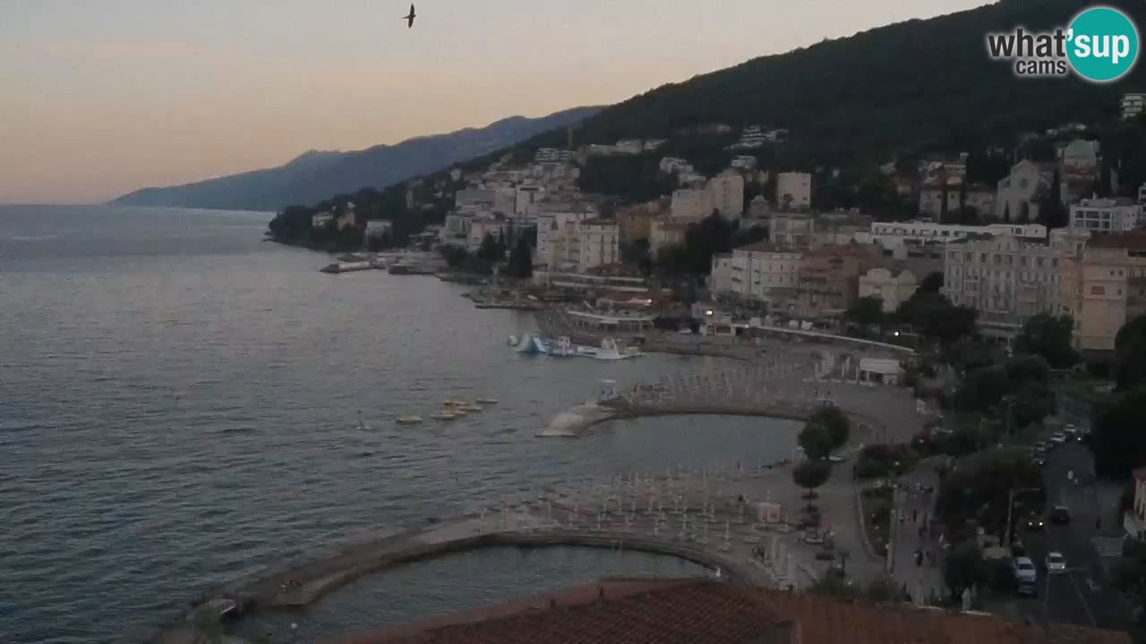 Opatija webcam – Panorama from the Hotel Milenij