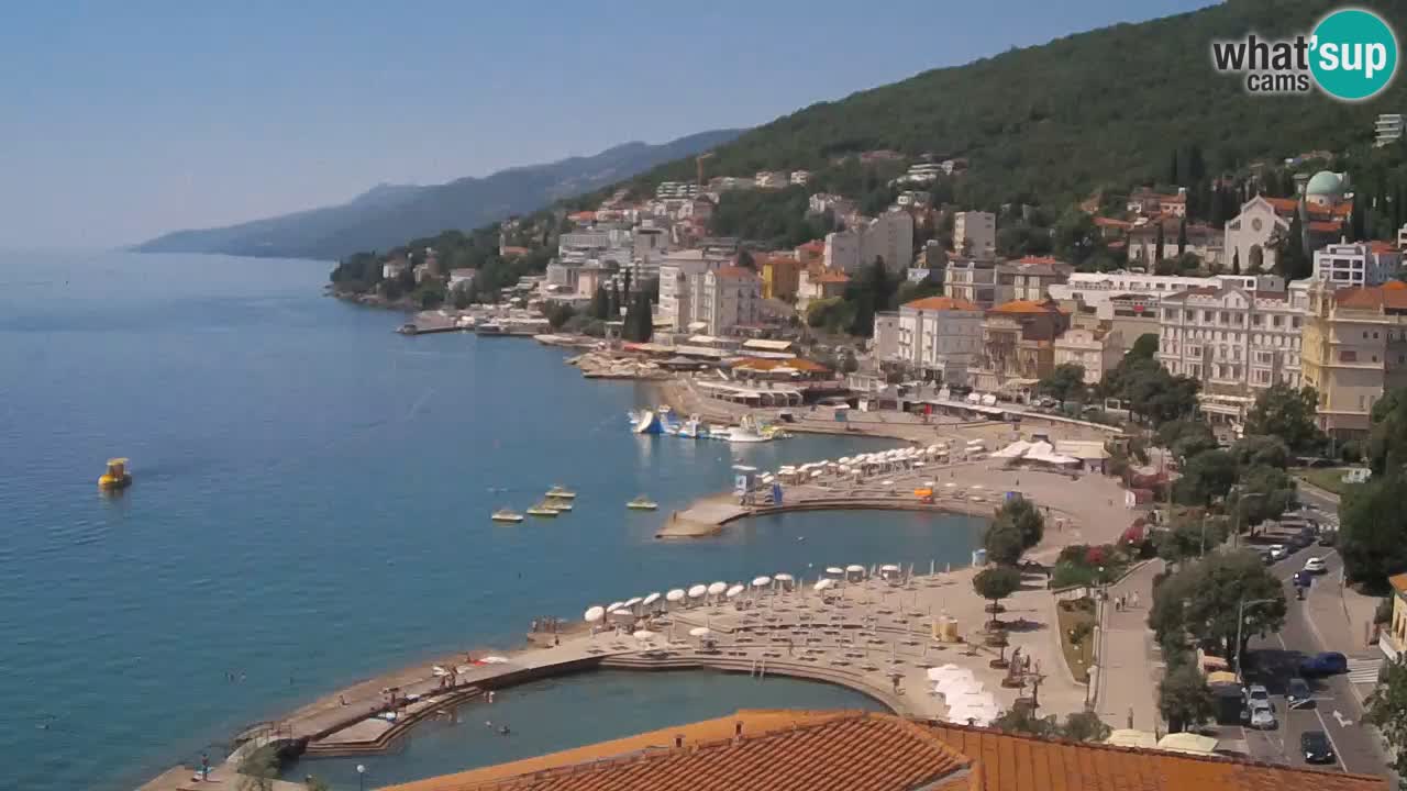 Opatija webcam – Panorama from the Hotel Milenij