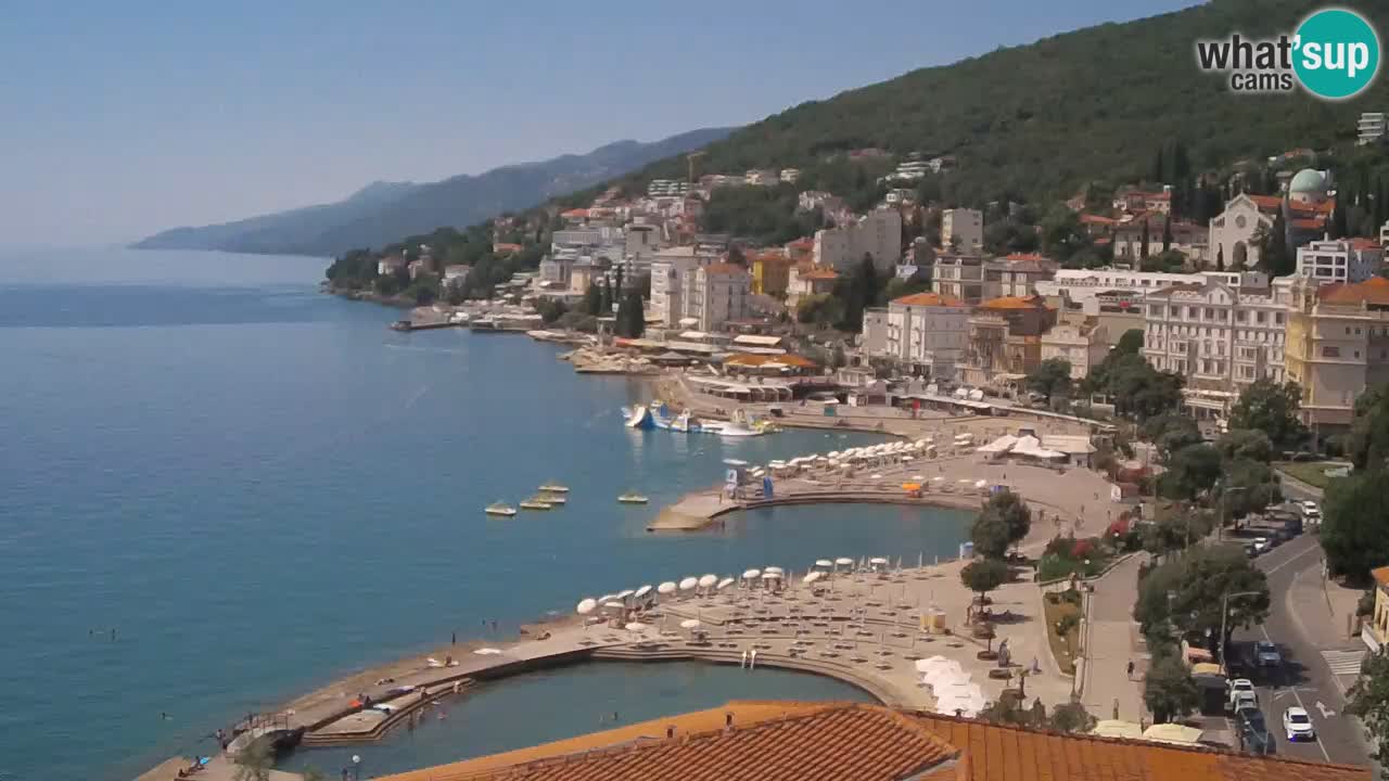 Opatija webcam – Panorama from the Hotel Milenij