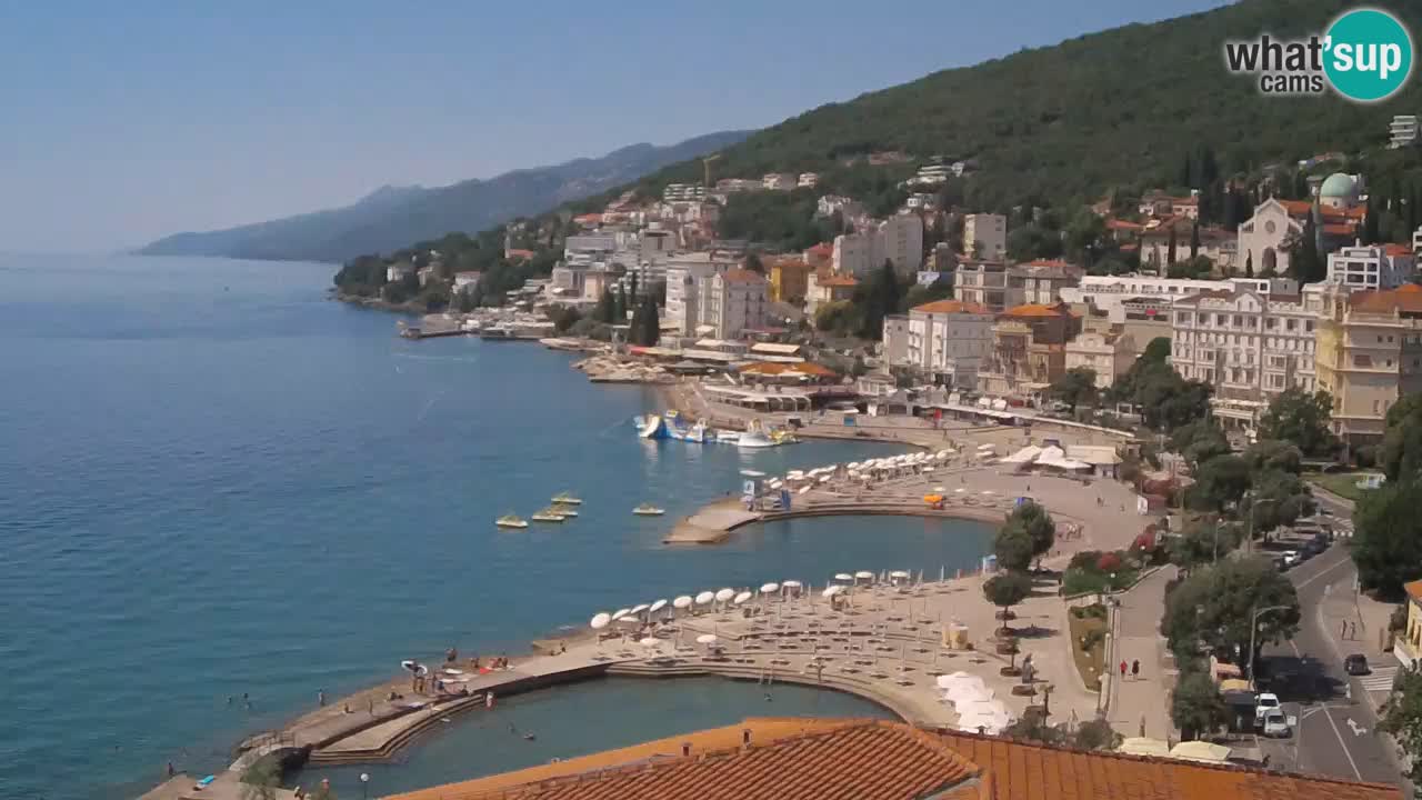 Opatija webcam – Panorama from the Hotel Milenij