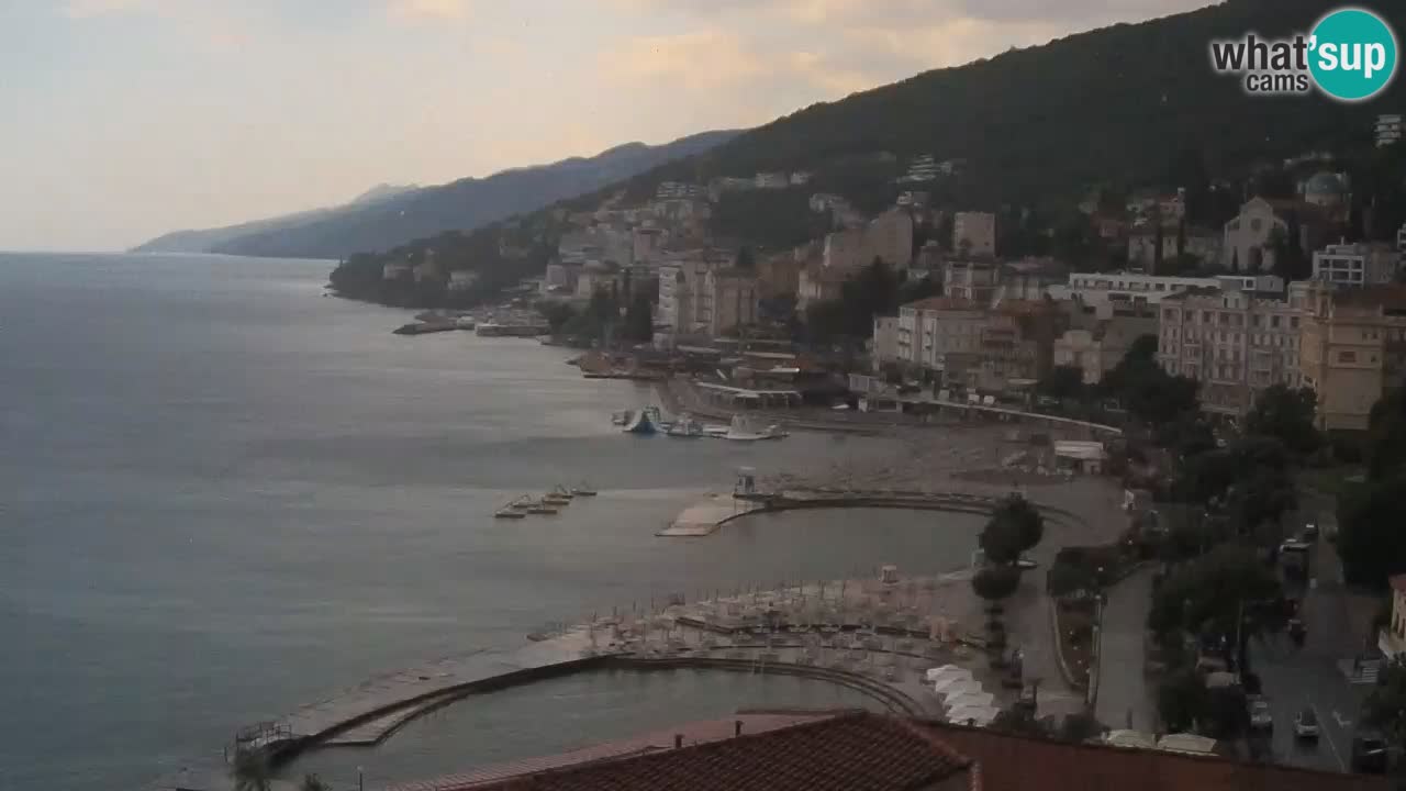Opatija webcam – Panorama from the Hotel Milenij