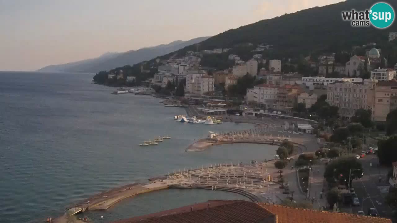 Opatija webcam – Panorama from the Hotel Milenij