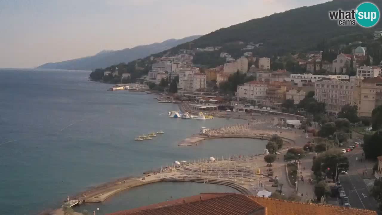 Opatija webcam – Panorama from the Hotel Milenij
