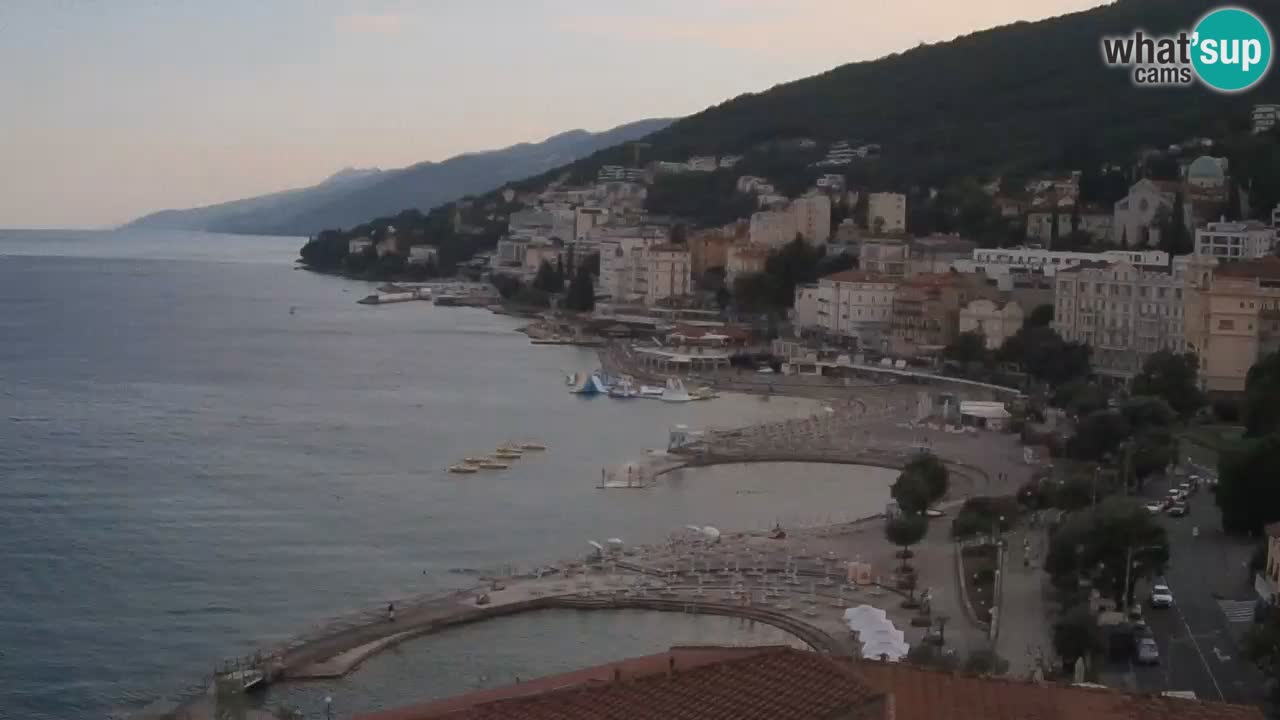 Opatija webcam – Panorama from the Hotel Milenij