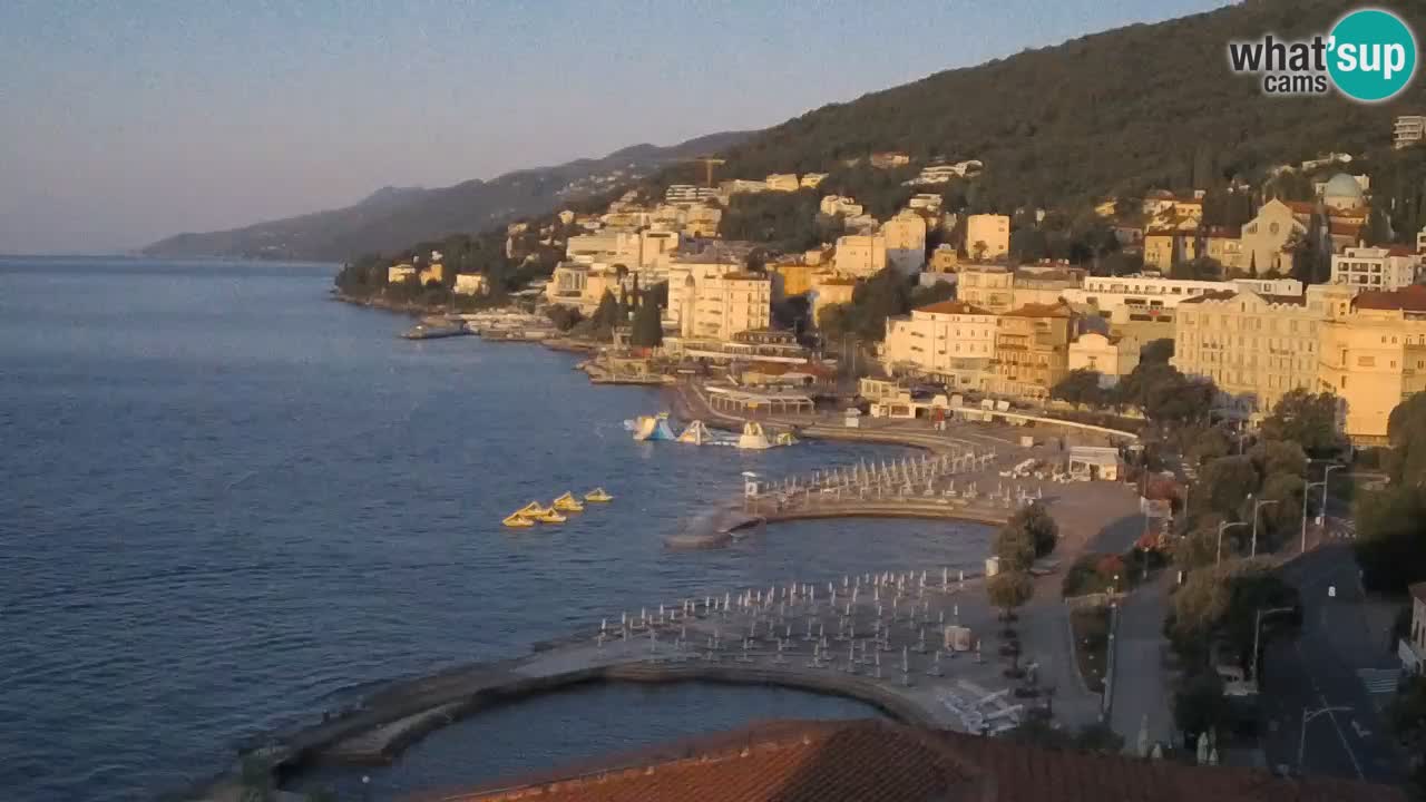 Opatija webcam – Panorama from the Hotel Milenij