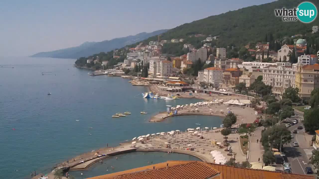Opatija webcam – Panorama from the Hotel Milenij