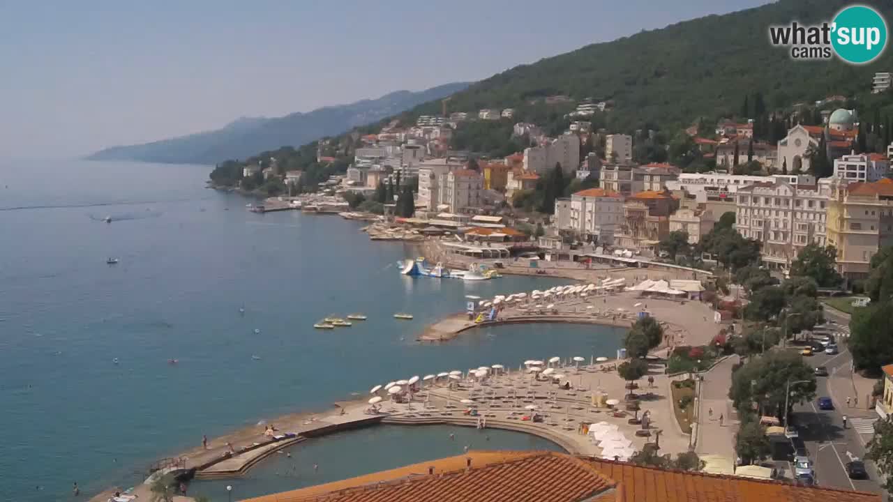 Opatija webcam – Panorama from the Hotel Milenij
